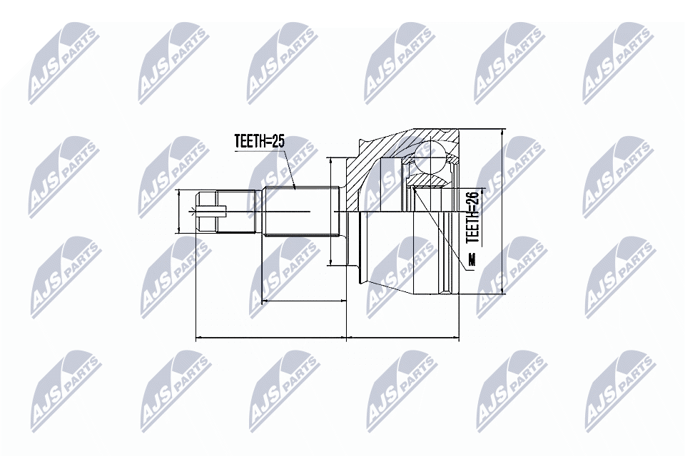 Kit giunti, Semiasse - NPZ-FT-035 NTY