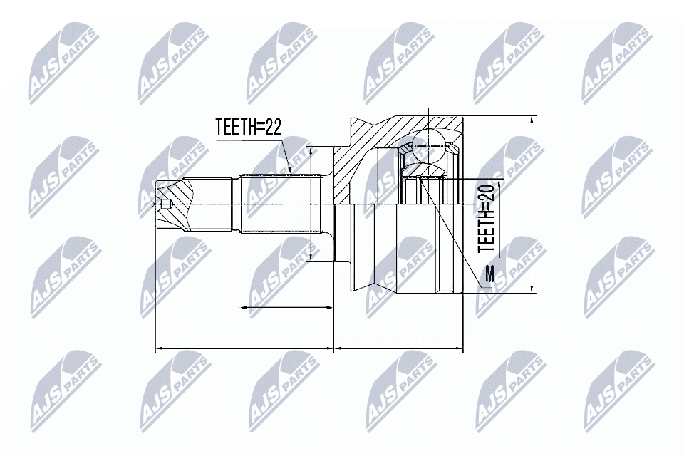 Kit giunti, Semiasse - NPZ-FT-036 NTY