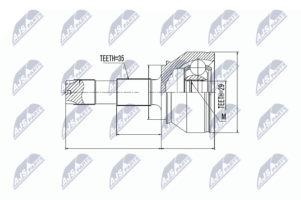 Kit giunti, Semiasse - NPZ-FT-038 NTY