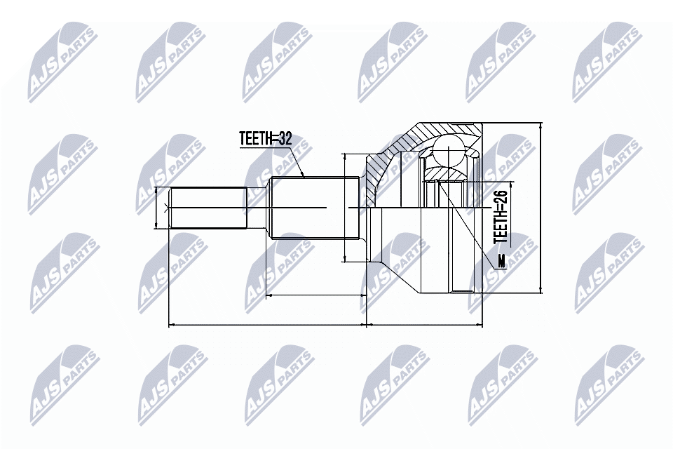 Kit giunti, Semiasse - NPZ-FT-054 NTY