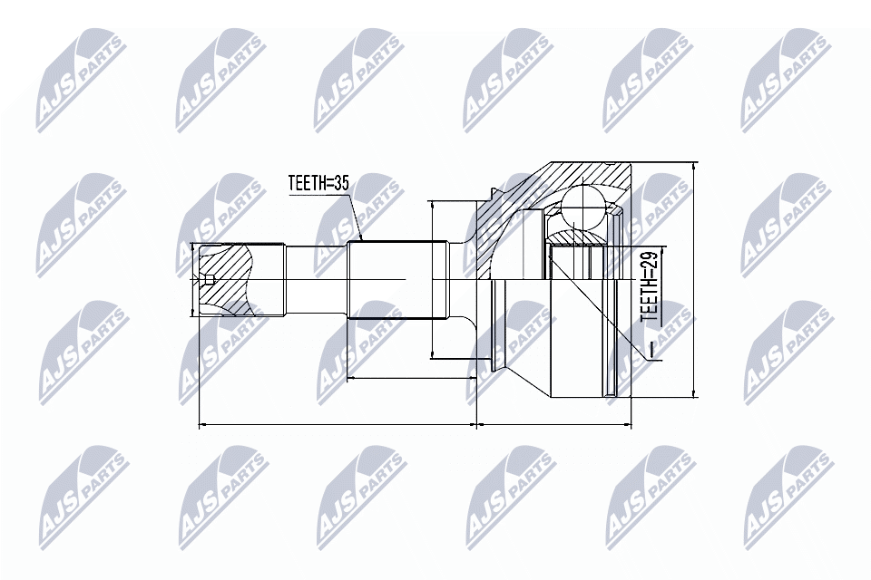 Joint Kit, drive shaft - NPZ-FT-055 NTY
