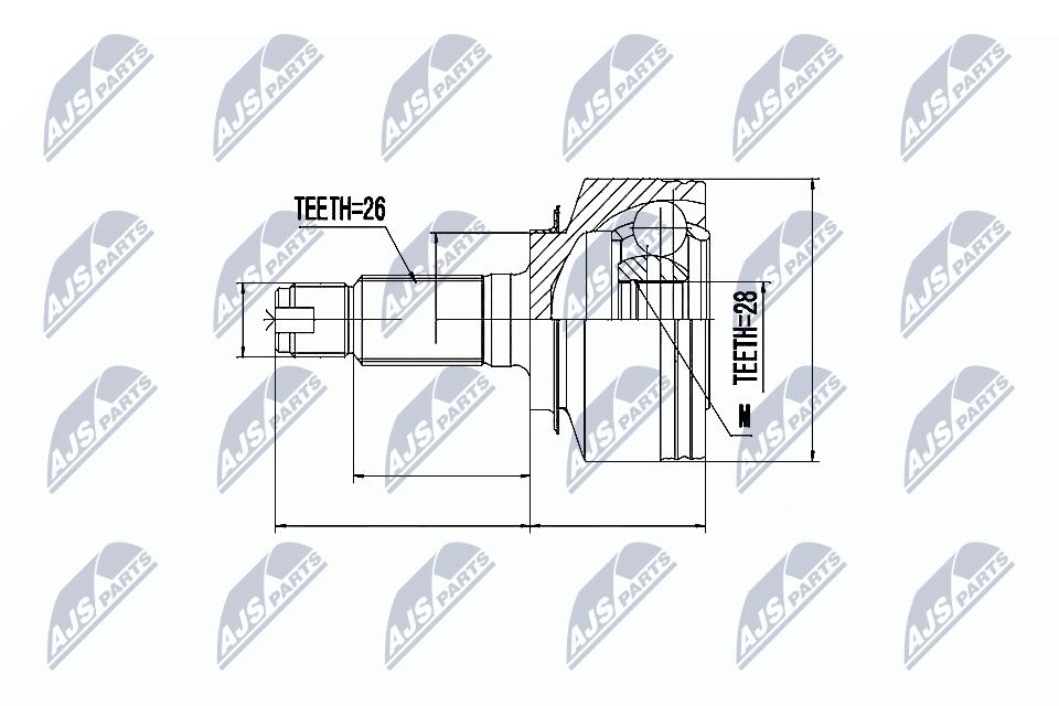 Kit giunti, Semiasse - NPZ-HD-039 NTY