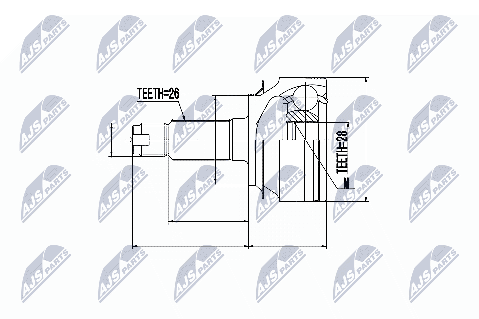 Joint Kit, drive shaft - NPZ-HD-055 NTY