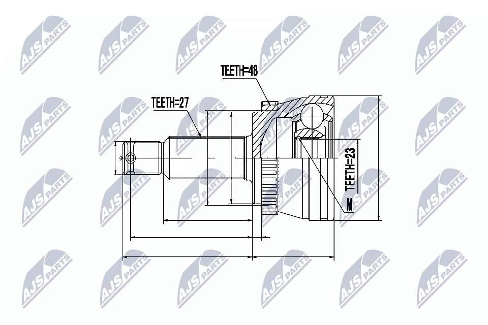 Kit giunti, Semiasse - NPZ-HY-528 NTY