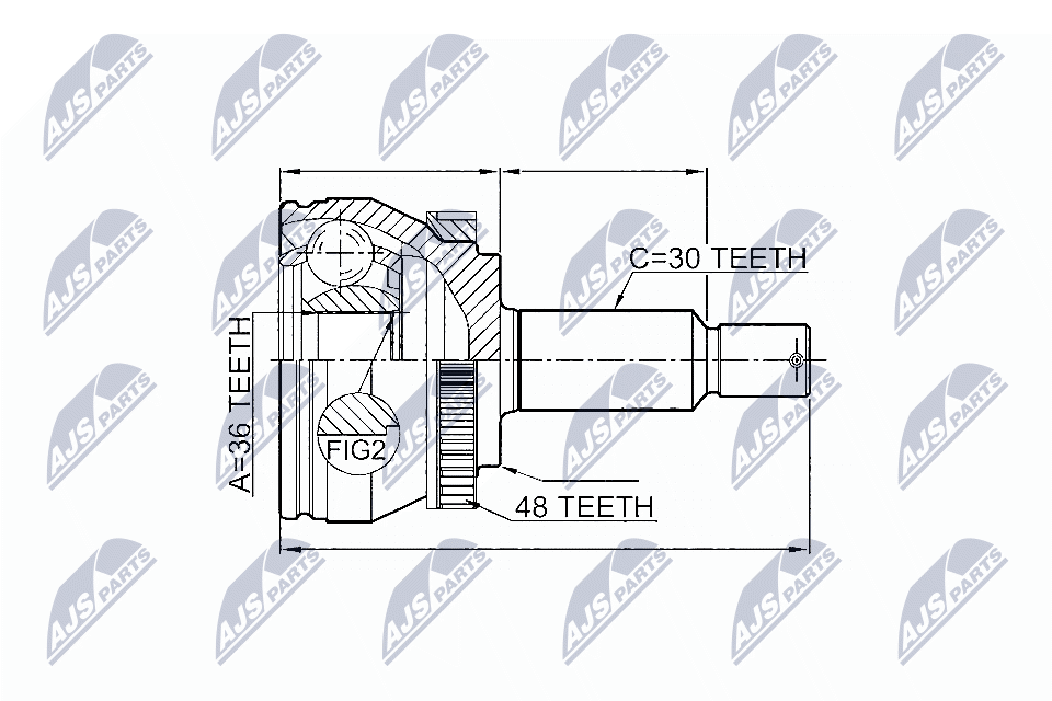 Gelenksatz, Antriebswelle - NPZ-HY-546 NTY