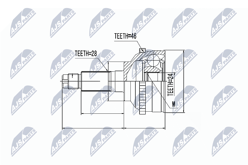 Kit giunti, Semiasse - NPZ-KA-326 NTY