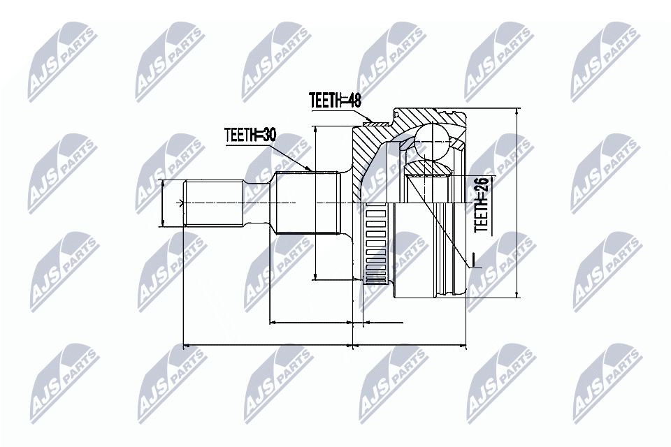 Joint Kit, drive shaft - NPZ-ME-009 NTY