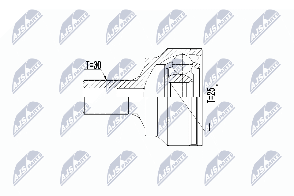 Kit giunti, Semiasse - NPZ-ME-021 NTY