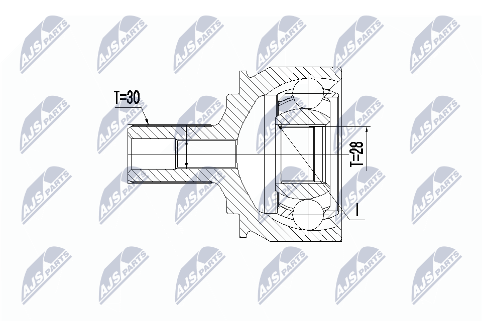 Gelenksatz, Antriebswelle - NPZ-ME-028 NTY