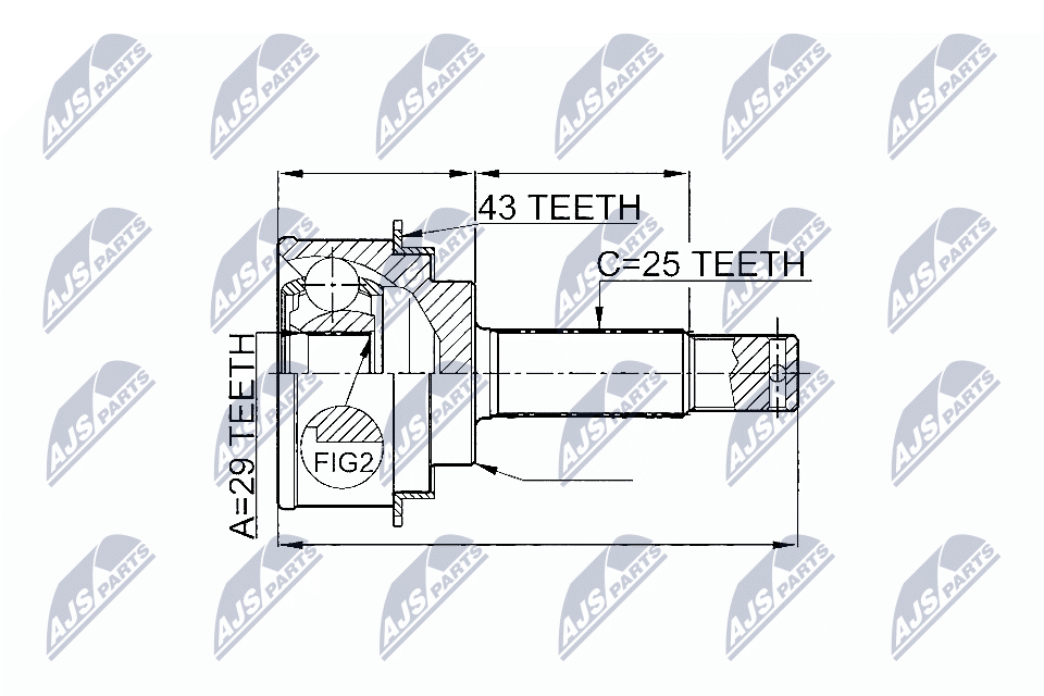 Gelenksatz, Antriebswelle - NPZ-MS-059 NTY