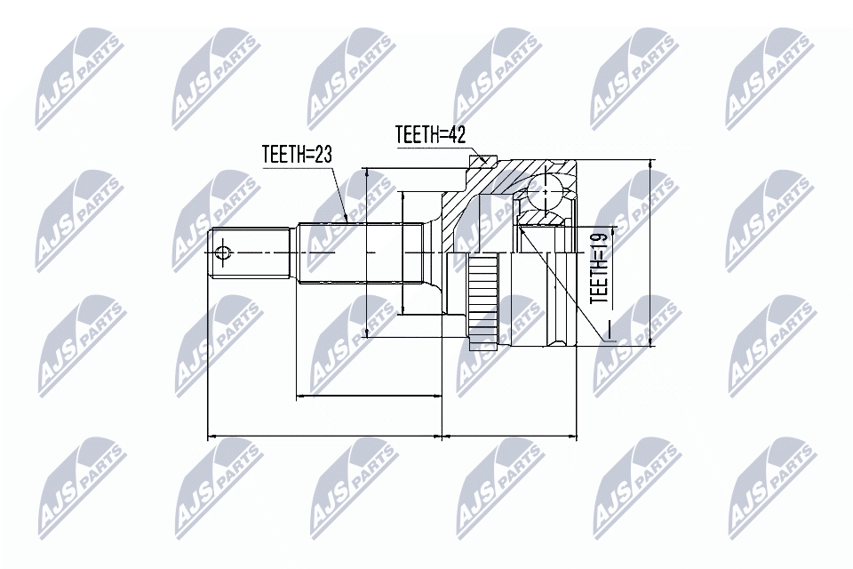 Kit giunti, Semiasse - NPZ-NS-039 NTY
