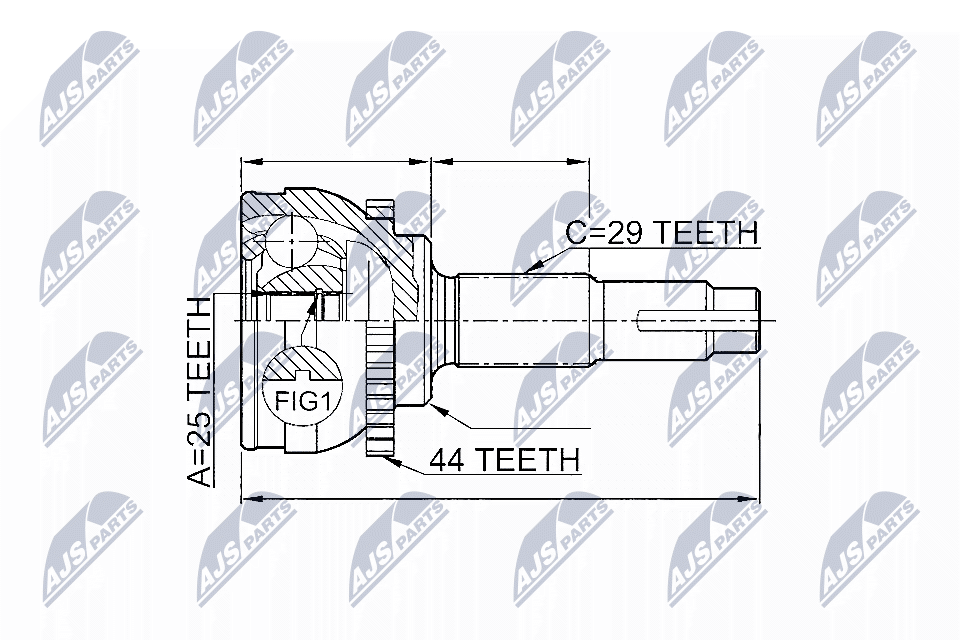 Kit giunti, Semiasse - NPZ-NS-077 NTY