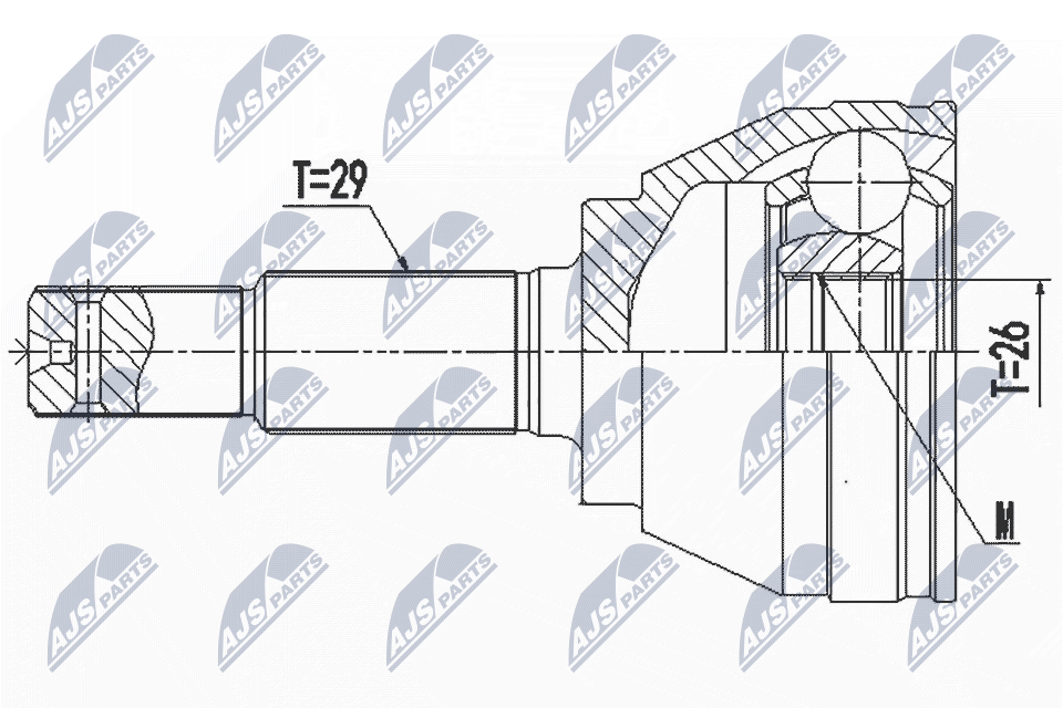 Gelenksatz, Antriebswelle - NPZ-NS-097 NTY