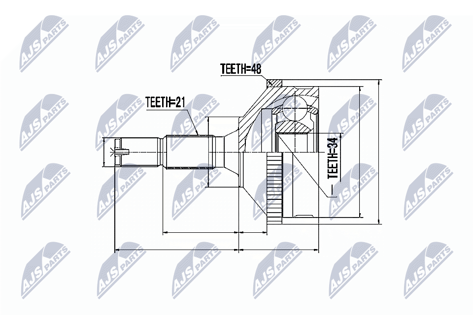 Gelenksatz, Antriebswelle - NPZ-PE-004 NTY