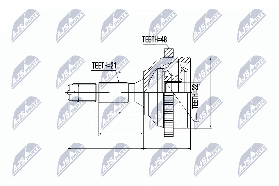 Kit giunti, Semiasse - NPZ-PE-020 NTY