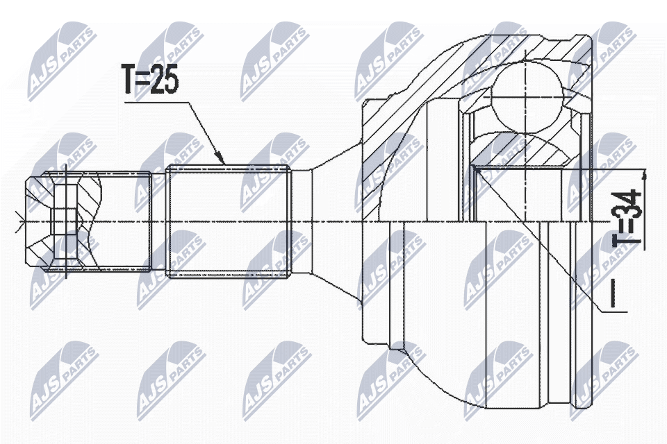 Joint Kit, drive shaft - NPZ-PE-034 NTY