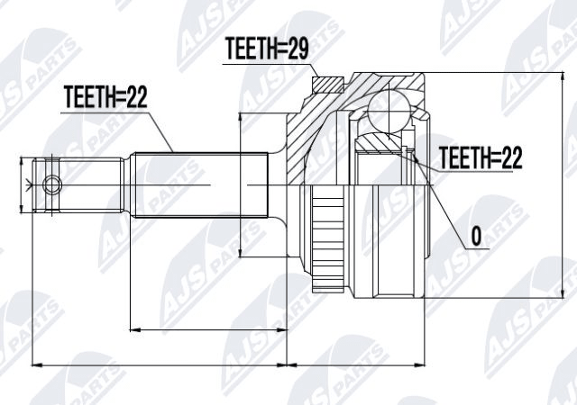 Gelenksatz, Antriebswelle - NPZ-PL-005 NTY