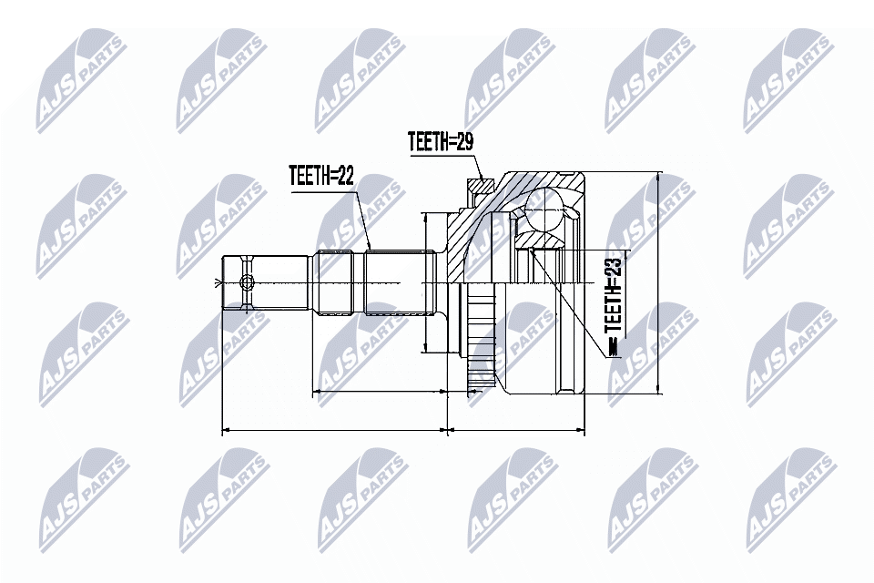Kit giunti, Semiasse - NPZ-PL-015 NTY