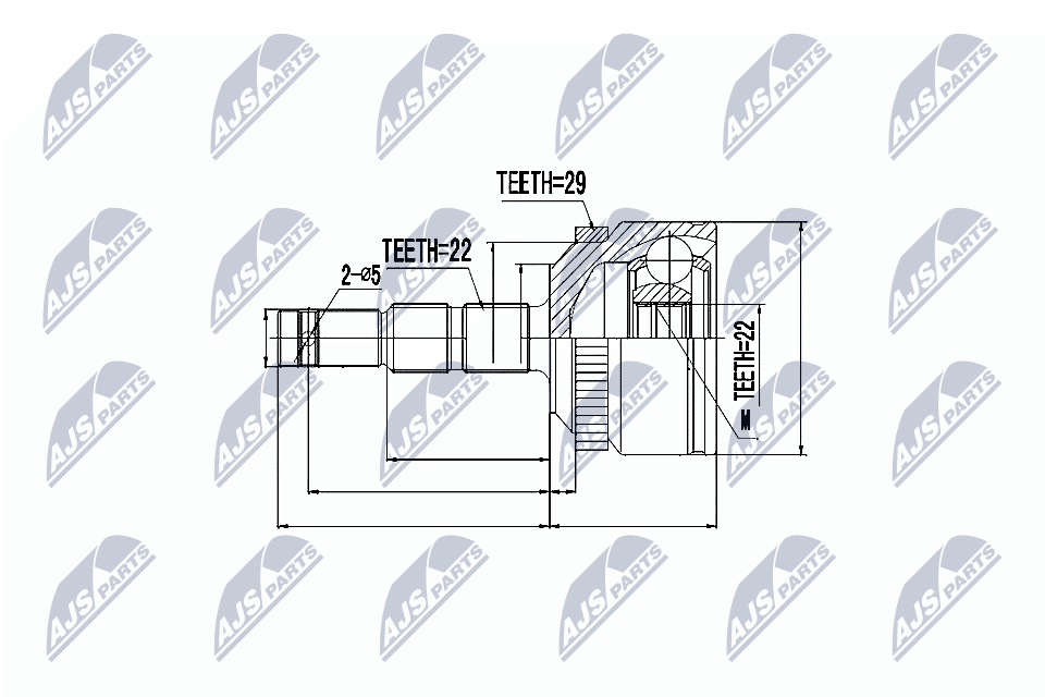 Kit giunti, Semiasse - NPZ-PL-034 NTY