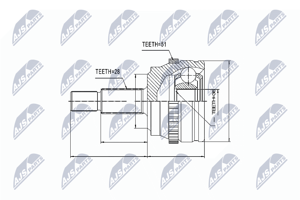 Joint Kit, drive shaft - NPZ-RE-013 NTY