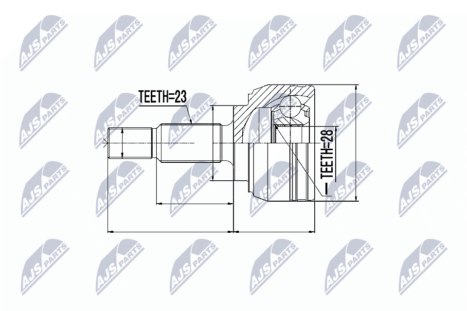Gelenksatz, Antriebswelle - NPZ-RE-028 NTY
