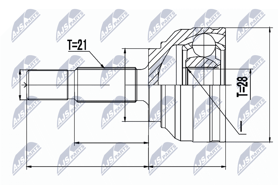 Gelenksatz, Antriebswelle - NPZ-RE-054 NTY