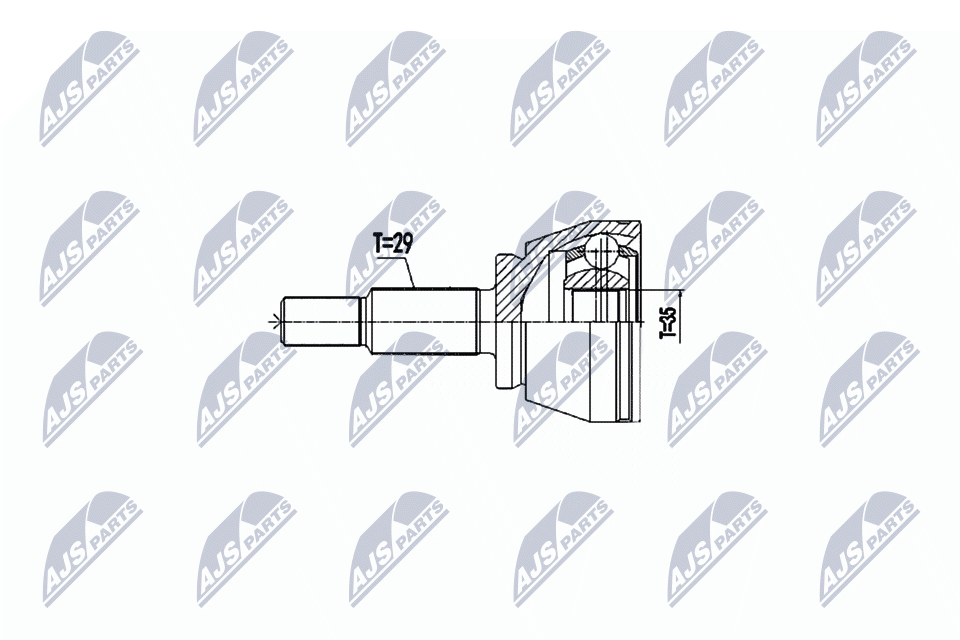 Gelenksatz, Antriebswelle - NPZ-RE-057 NTY