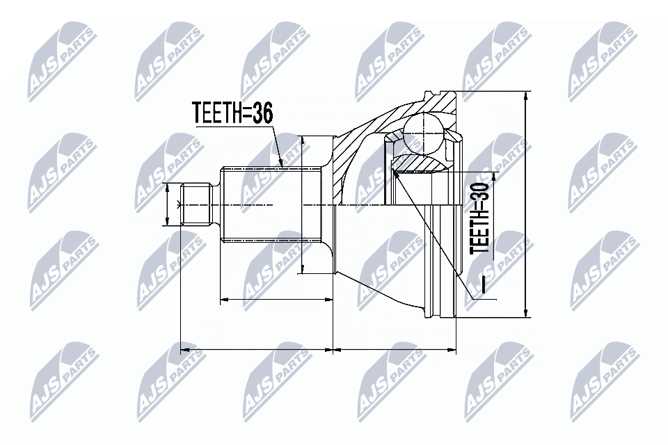 Kit giunti, Semiasse - NPZ-SK-002 NTY