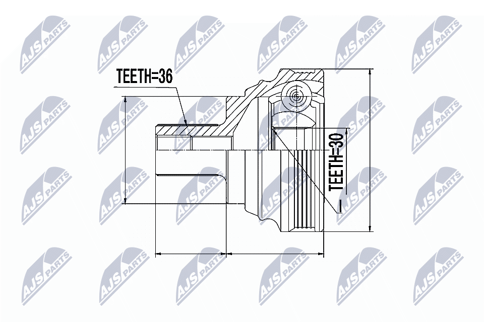 Kit giunti, Semiasse - NPZ-SK-007 NTY
