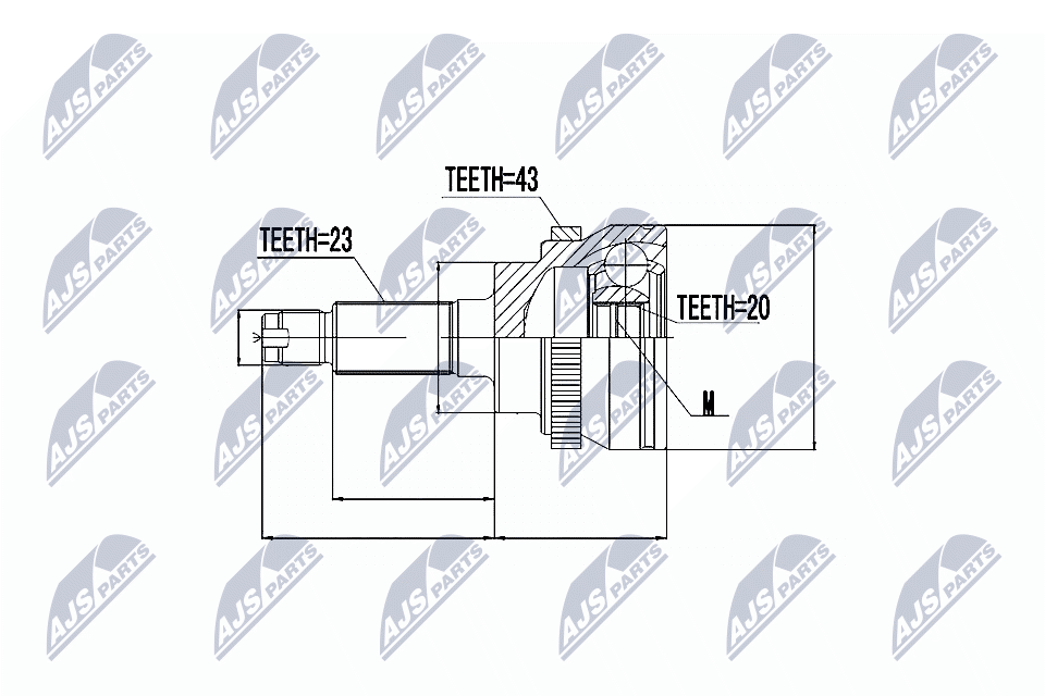 Gelenksatz, Antriebswelle - NPZ-SU-031 NTY