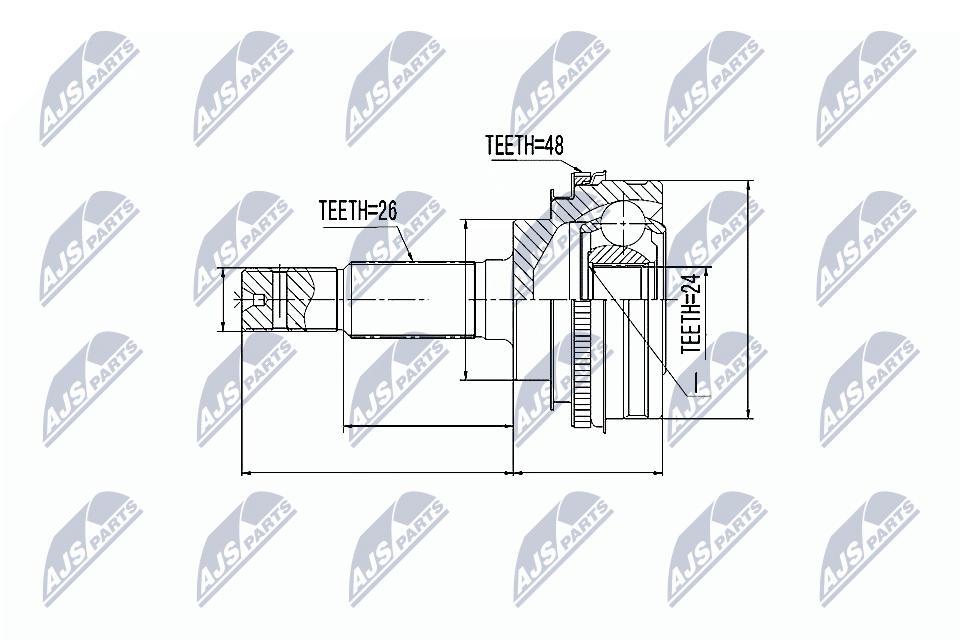 Kit giunti, Semiasse - NPZ-TY-001 NTY