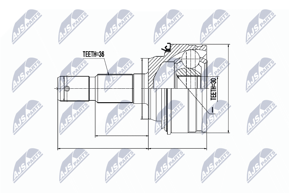 Gelenksatz, Antriebswelle - NPZ-TY-011 NTY