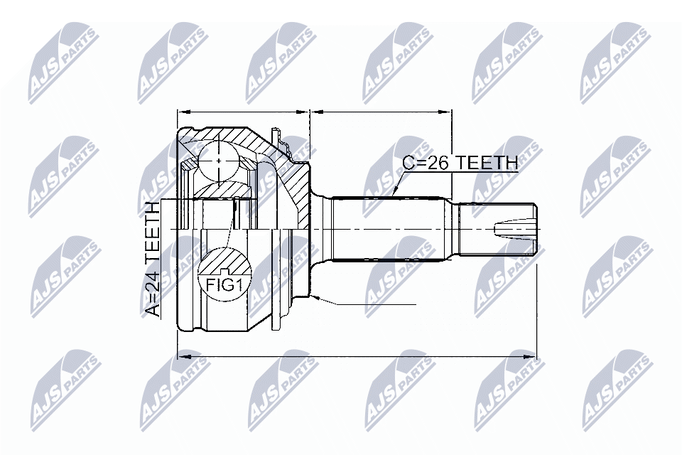 Kit giunti, Semiasse - NPZ-TY-065 NTY