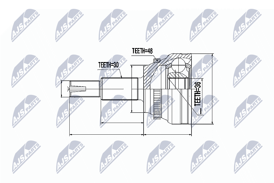 Gelenksatz, Antriebswelle - NPZ-TY-066 NTY