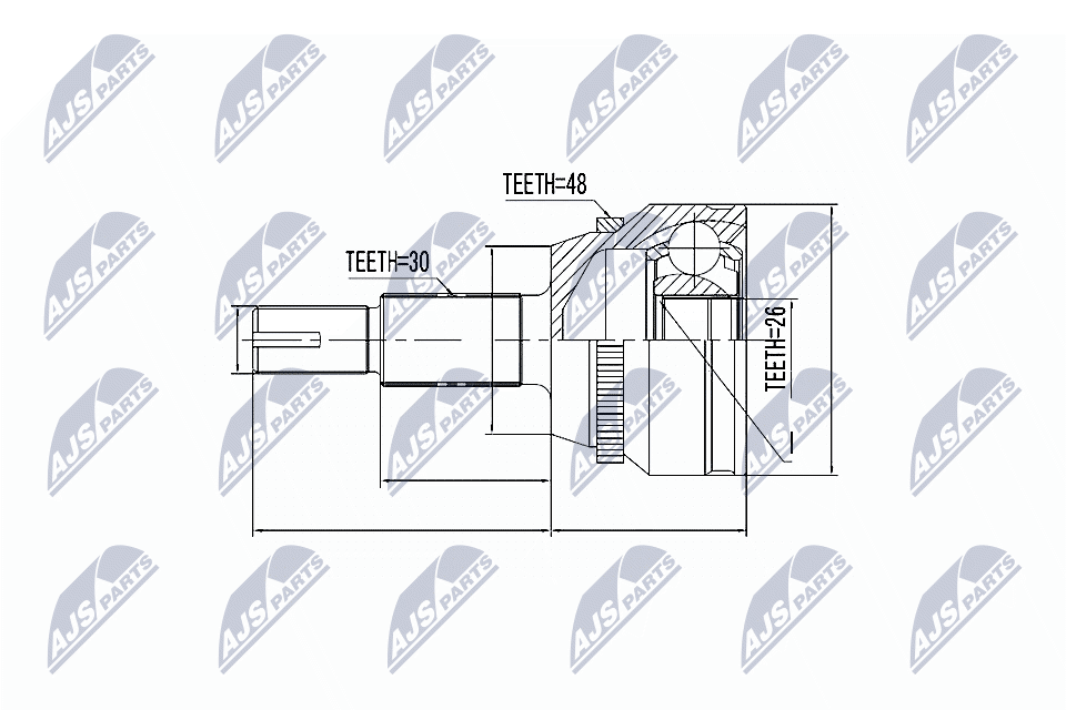 Gelenksatz, Antriebswelle - NPZ-TY-077 NTY