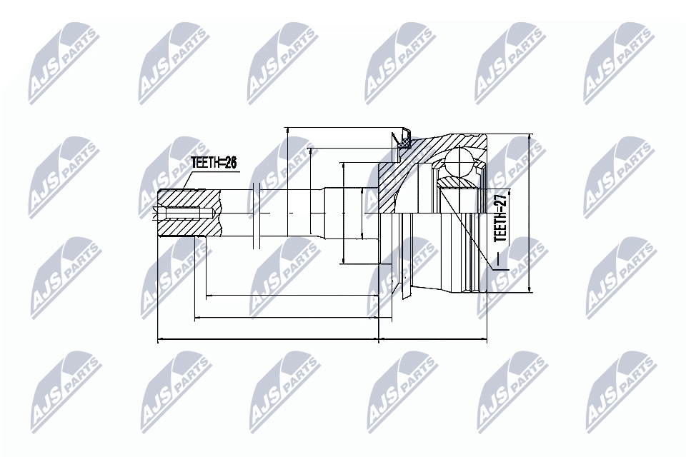 Gelenksatz, Antriebswelle - NPZ-TY-078 NTY