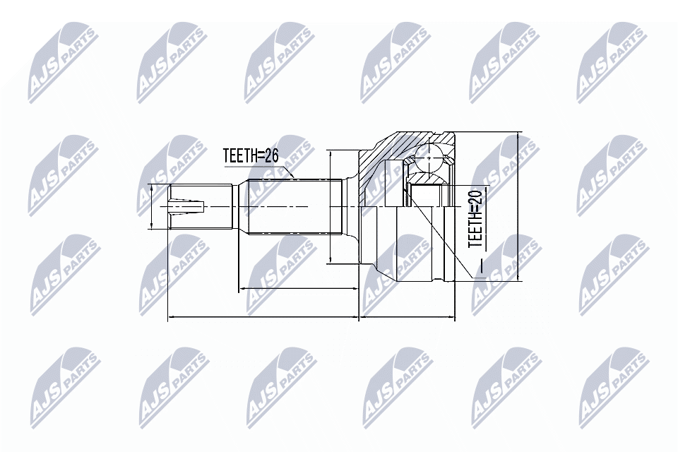 Kit giunti, Semiasse - NPZ-TY-087 NTY