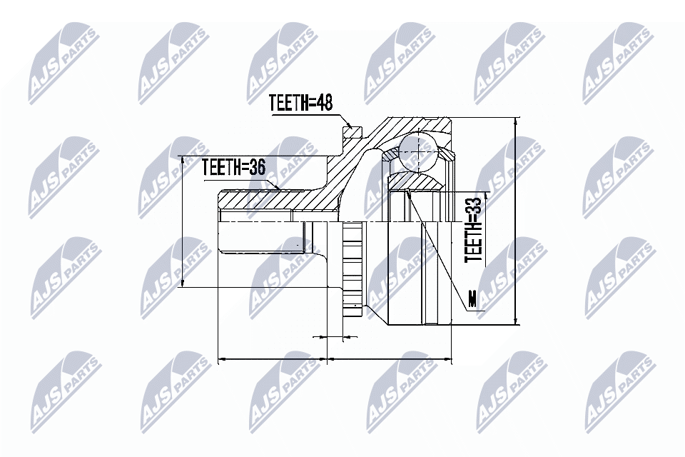 Kit giunti, Semiasse - NPZ-VV-012 NTY