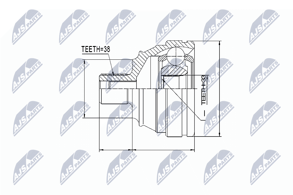 Kit giunti, Semiasse - NPZ-VW-003 NTY