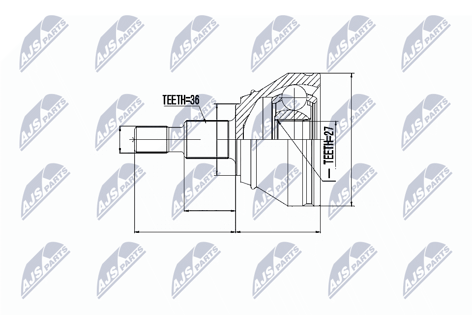 Kit giunti, Semiasse - NPZ-VW-028 NTY