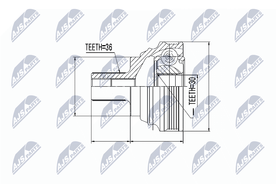 Kit giunti, Semiasse - NPZ-VW-030 NTY