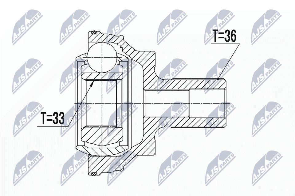 Kit giunti, Semiasse - NPZ-VW-043 NTY
