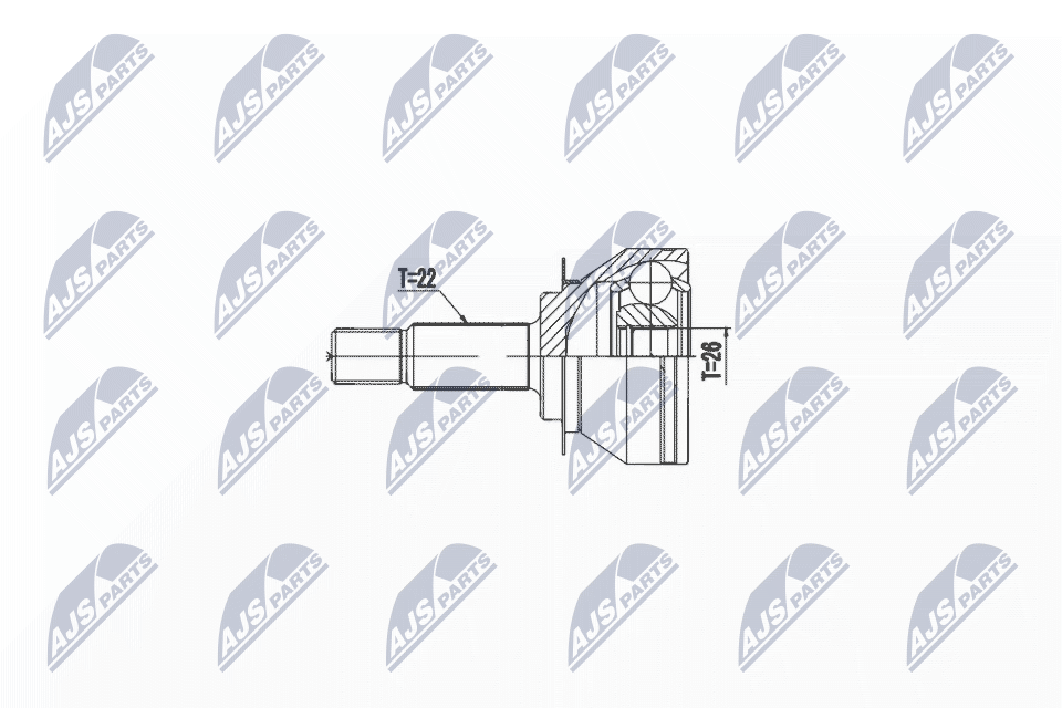 Gelenksatz, Antriebswelle - NPZ-VW-046 NTY