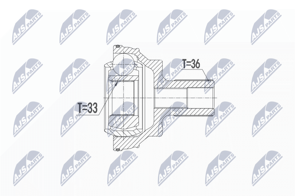 Gelenksatz, Antriebswelle - NPZ-VW-047 NTY