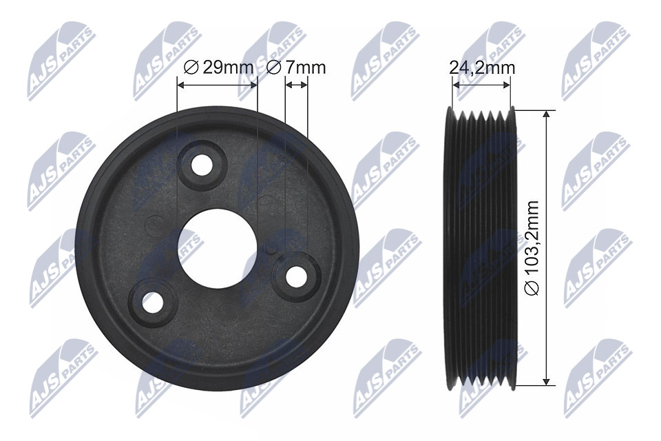 Tensioner Pulley, V-belt - RKP-RE-021 NTY