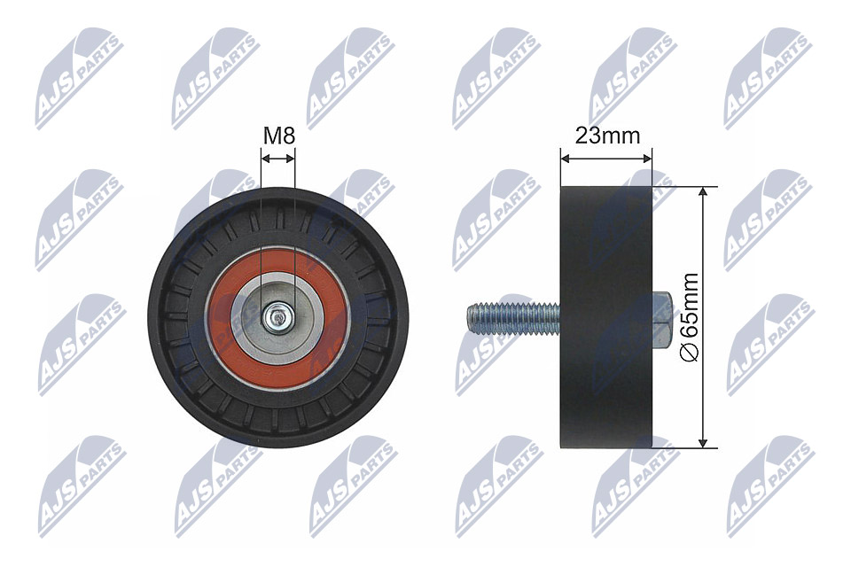 Deflection/Guide Pulley, V-ribbed belt - RNK-AR-005 NTY