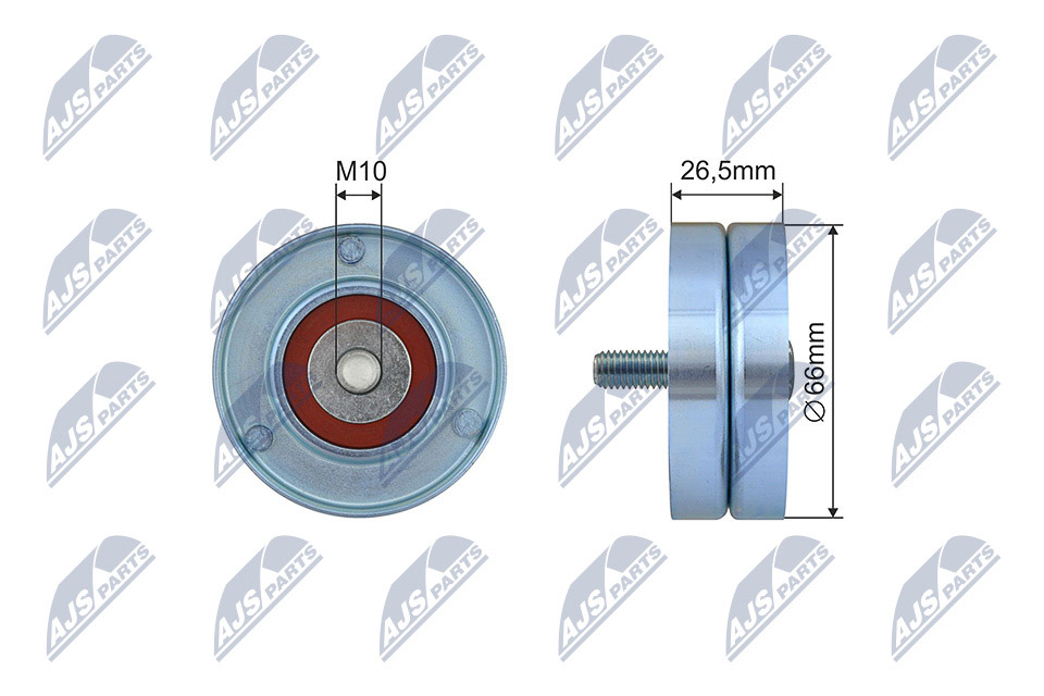 Tensioner Pulley, V-ribbed belt - RNK-AR-013 NTY