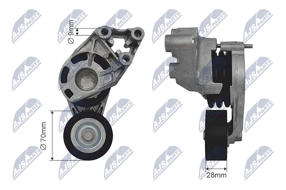 Rullo tenditore, Cinghia Poly-V - RNK-AU-027 NTY