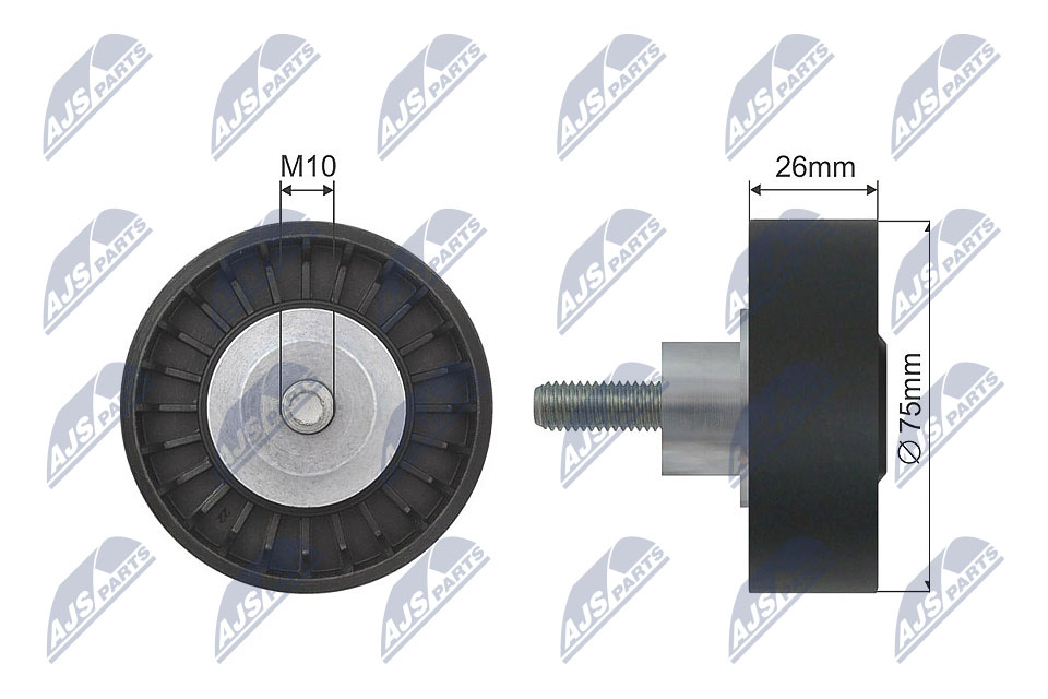 Deflection/Guide Pulley, V-belt - RNK-AU-034 NTY