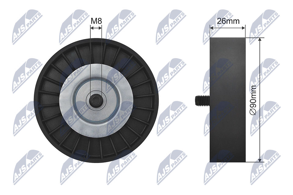 Deflection/Guide Pulley, V-belt - RNK-AU-035 NTY